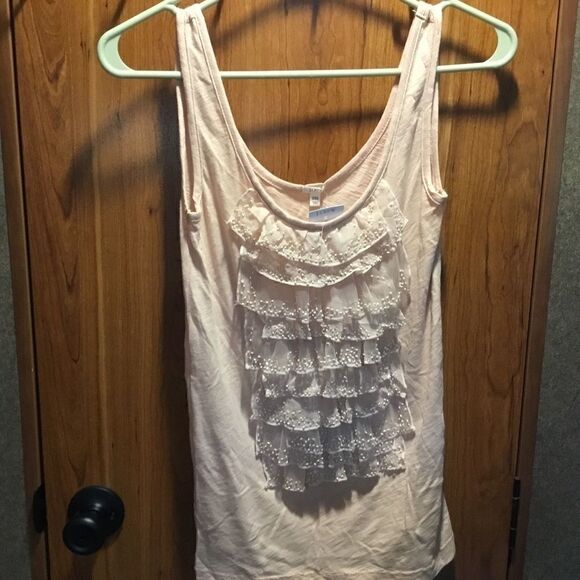 NWT. J Crew Cream Tank Women’s XXS with Ruffles - Picture 3 of 9